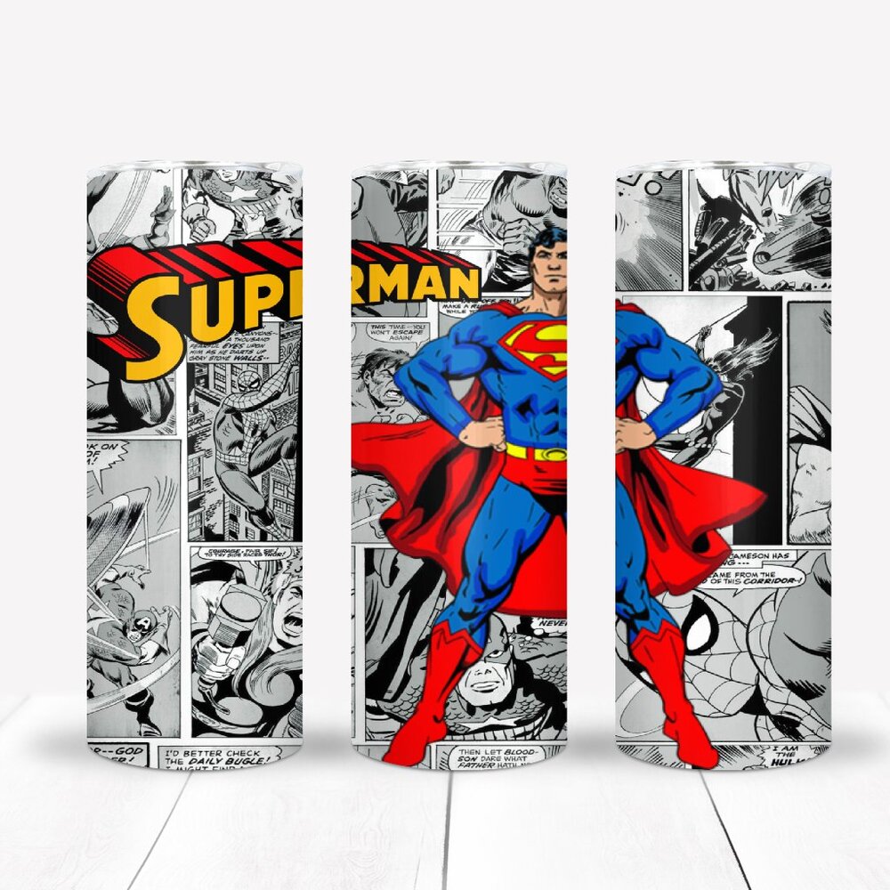 Superman Tumbler, Superhero Cup, Gifts For Him, Christmas Gifts